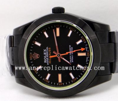 Copy Rolex Milgauss Watch All Black Face 40mm